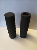 Grey dimple handlebar grips (pair)